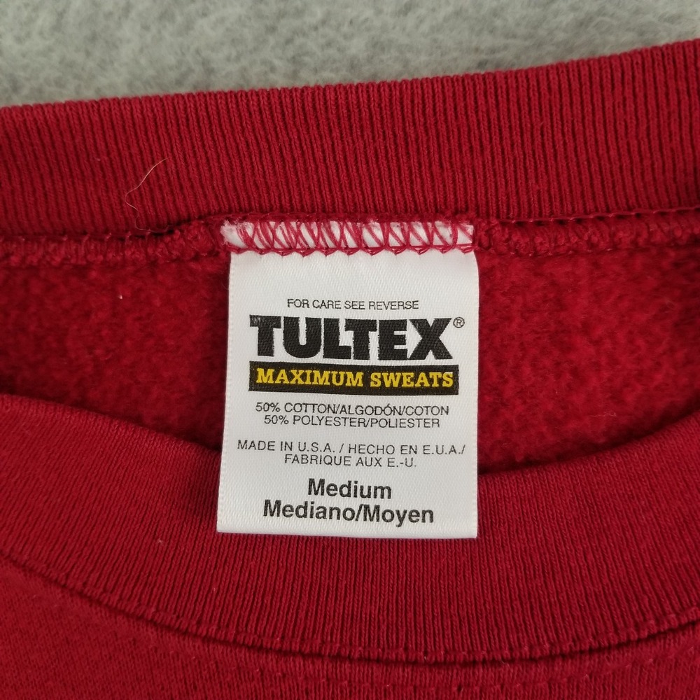VTG Florida State Sweater Mens Medium Garnet Red Tultex Seminoles USA Made 90s - Picture 2 of 10